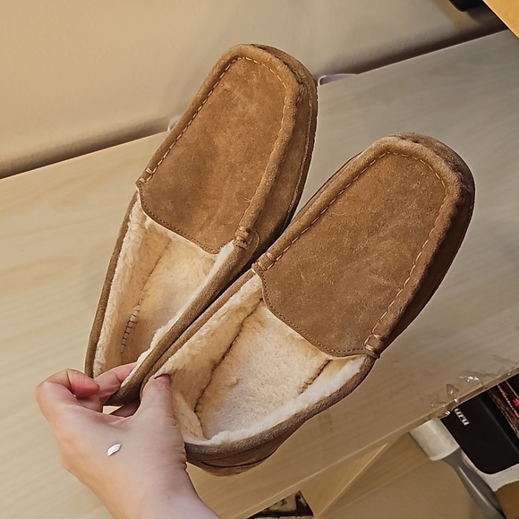 Nwot Men PAWZ BY BEARPAW Genuine Suede Caleb Moccasin Slipper  us 12 - Picture 3 of 13